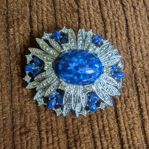 SARAH Coventry BLUE ANNIVERSARY Brooch 1960s